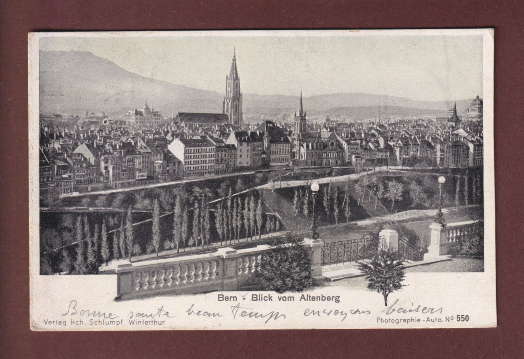 Cartes postales: BERN - Blick vom Altenberg - 1904 – D'occasion à Pully par nicecards-shop