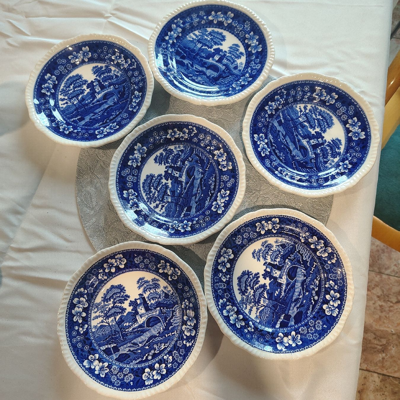 Piatti: Spodes Tower Blue, Copeland Essteller, Durchmesser 20 cm – Usato da Dietikon venduto da aberdeen30
