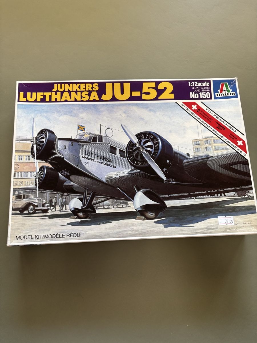 Italeri Kit di modellismo & Modellini statici: Junkers Ju 52 Lufthansa 1/72 Italeri – Nuovo (secondo la descrizione) da Kloten venduto da CalcioNMore