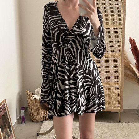 Kleid Zebra Muster Rock Grösse S