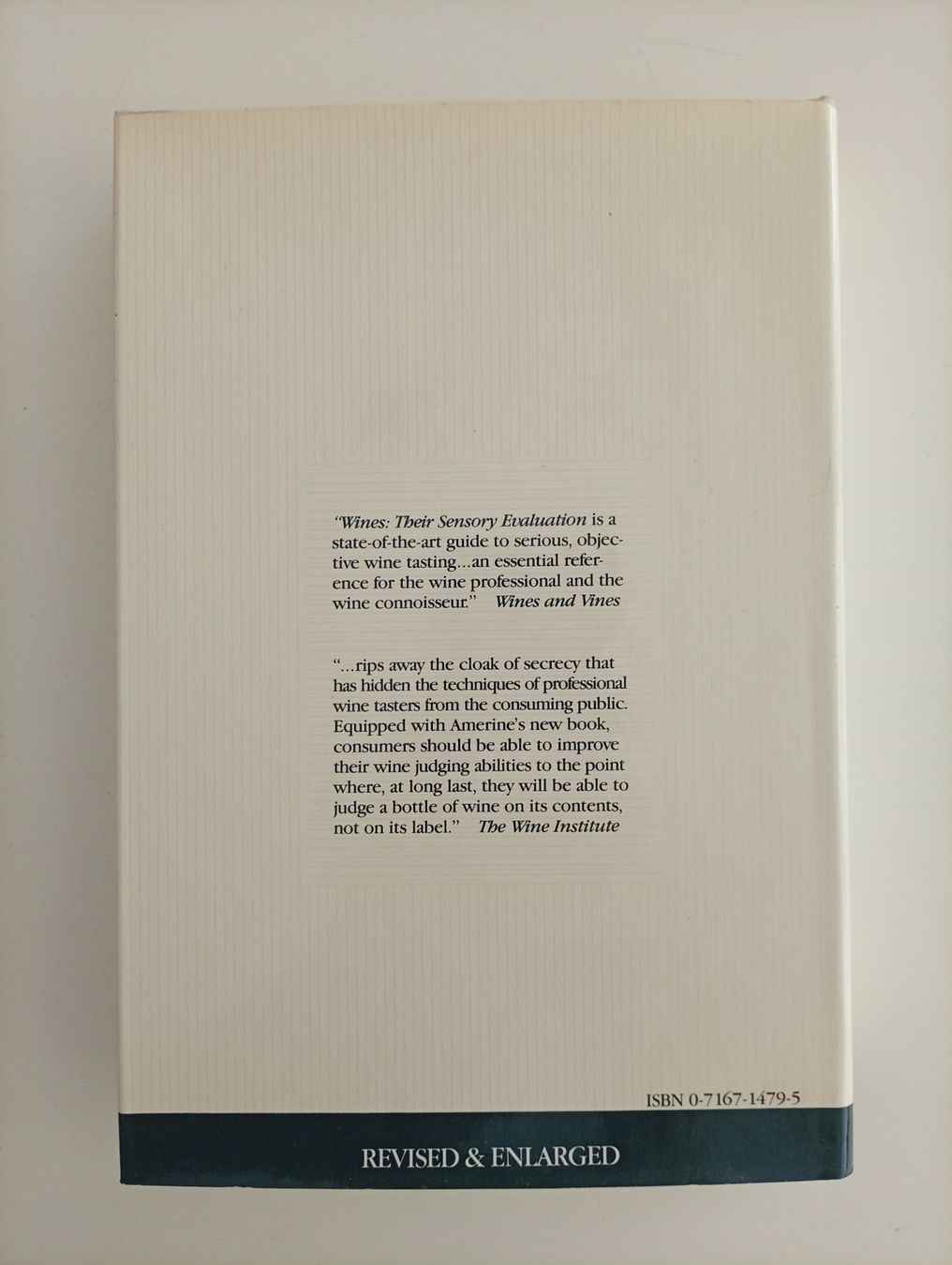 Livres: Wines. Their Sensory Evaluation – D'occasion à Locarno par edn.vintage 9