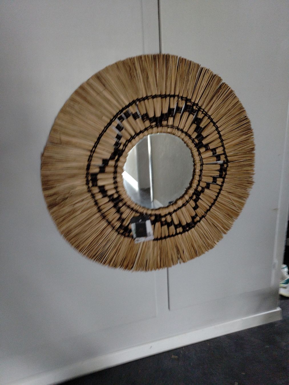 Specchi: Moderner Spiegel aus echtem Rattan 78 cm – Nuovo e nell'imballaggio originale da Scherz venduto da texmanu 2