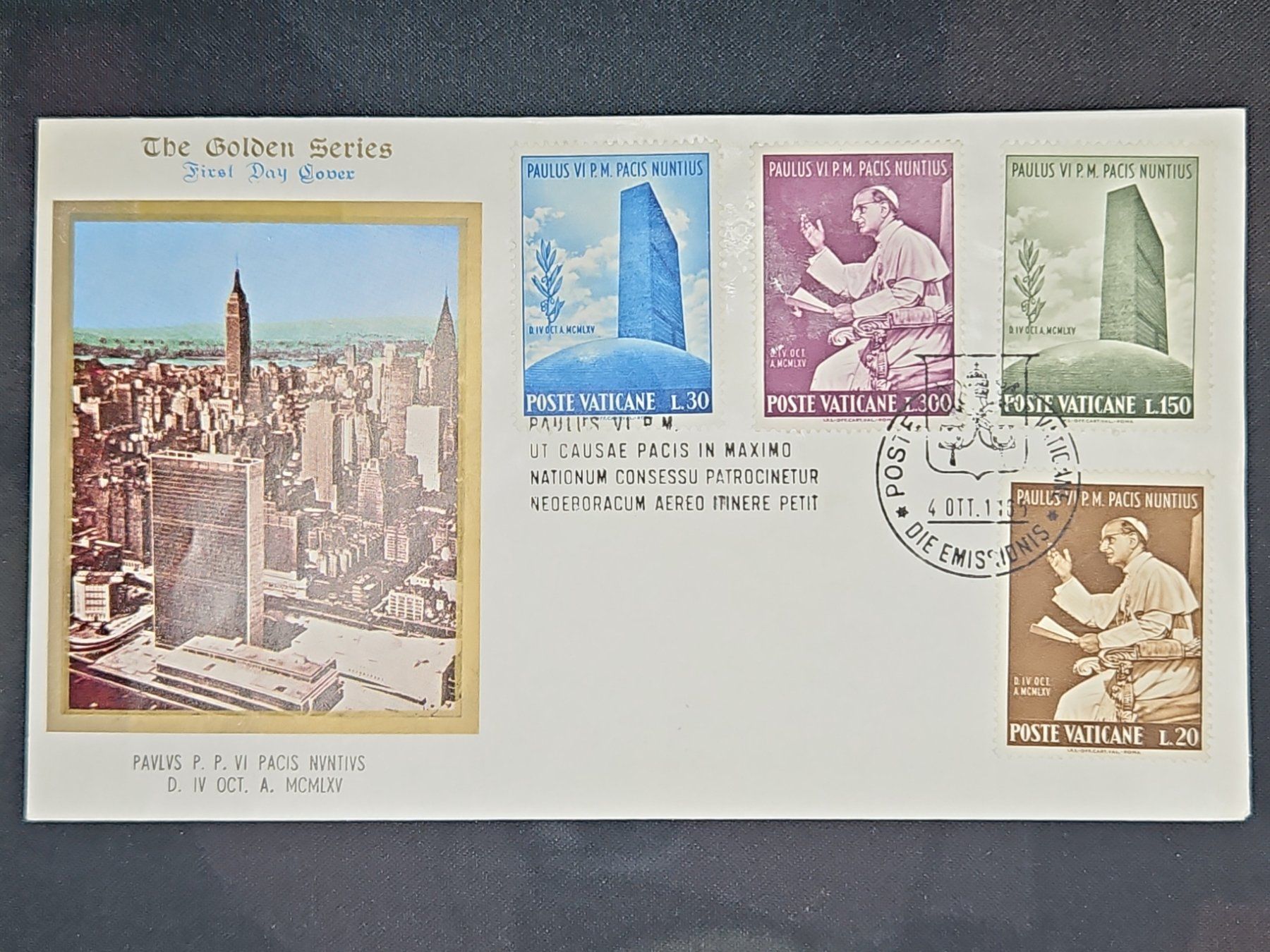 Tutti i francobolli: CL08 Enveloppe + Timbre Vatican 1965 – Usato da Cousset venduto da Patrick_Collections