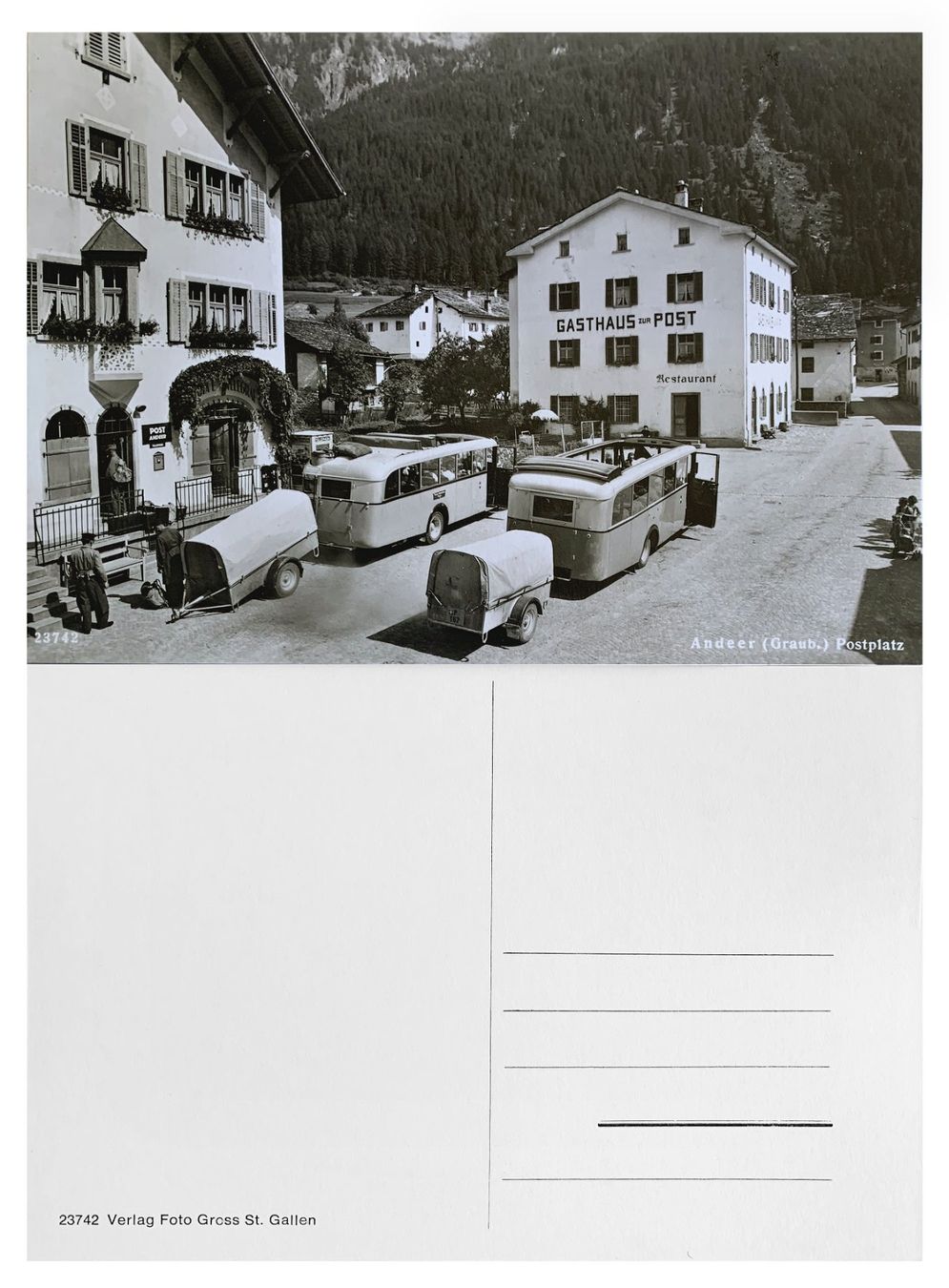 Cartoline postali: Andeer Postplatz Schams Viamala Val Schons Postauto FBW AN – Nuovo (secondo la descrizione) da Bern venduto da AWiBe