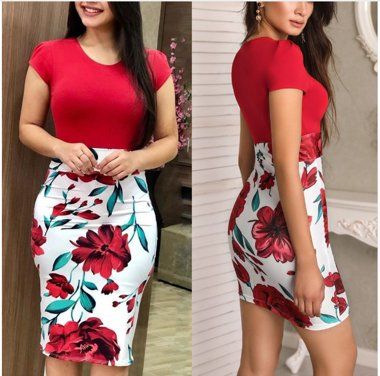 Hübsches Sommerkleid rot-weiss  Gr. S - 226226