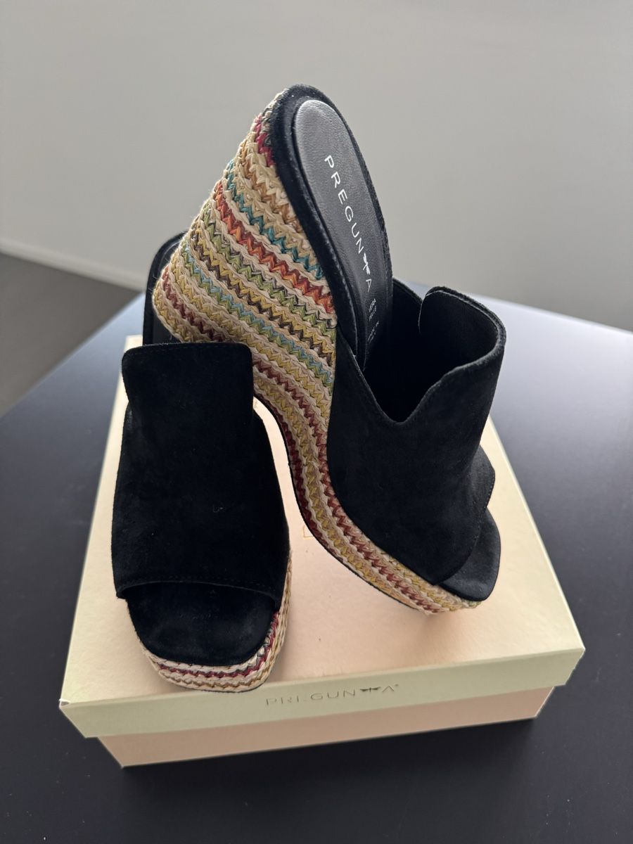 Scarpe da donna: Keilsandalen Gr. 39 Leder/Stroh Pregunta – Nuovo e nell'imballaggio originale da Zürich venduto da Jen10 6