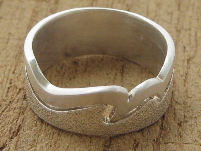 Anelli: Vintage Ring Silber 925 Wellen / Gr. 56 – Usato da Ermatingen venduto da Decovin 4