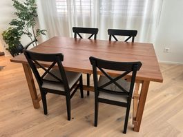 IKEA Nordviken ausziehbarer Tisch mit 4 kostenlosen Stühlen