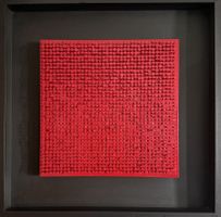 Bernard Aubertin - Tableau Clous - 40 x 40 cm - Archiviert.