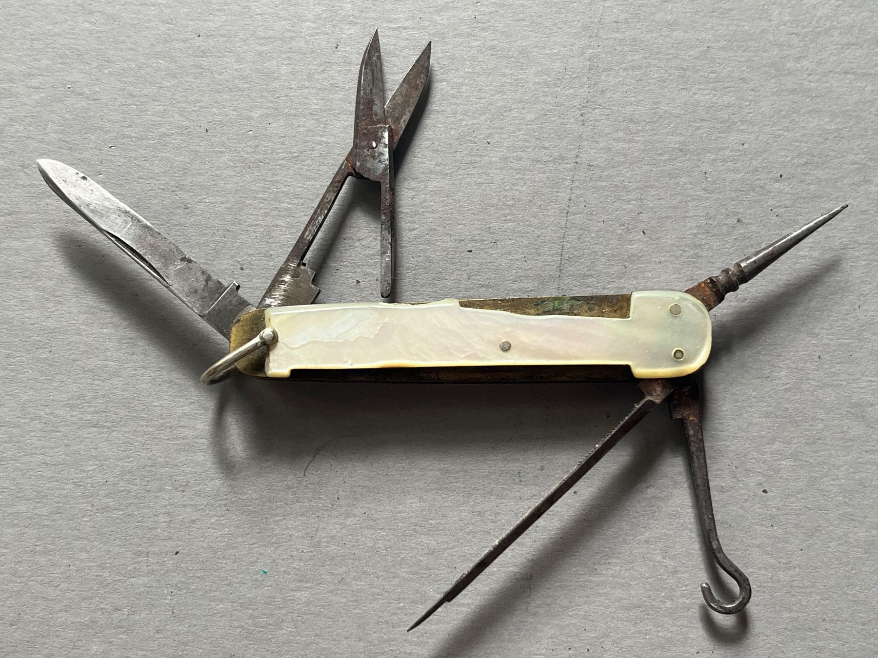 Taschenmesser: Antikes Perlmutt-Sackmesser 71 mm – Gebraucht aus Zürich von FV.vintage 1