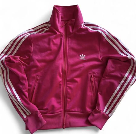 Adidas Originals track jacket pink white size S