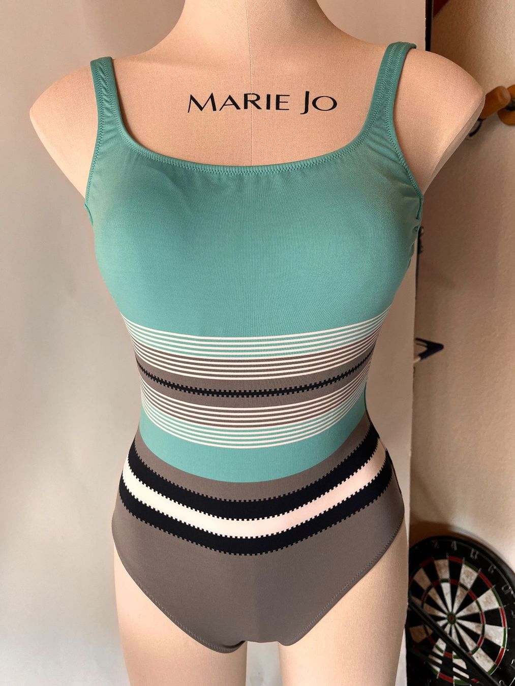 Costumi da bagno & Bikini: RED POINT, Badekleid, Grösse 42B, Farbe Türkis/Grau – Nuovo e nell'imballaggio originale da Rudolfstetten venduto da gst_g7xl