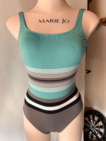 RED POINT, Badekleid, Grösse 42B, Farbe Türkis/Grau