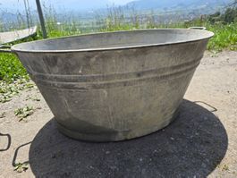 Zinkwanne, Zuber, Pflanzgefäss,Vintage Deko, Sommer!