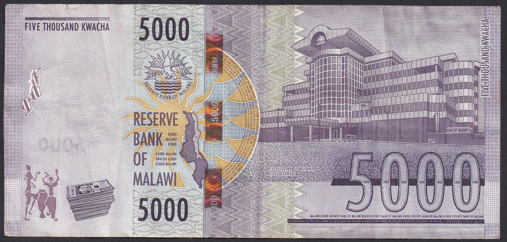 Banknoten: Malawi 5000 Kwacha 2022 – Gebraucht aus Brugg AG von banknoten_muesli 1