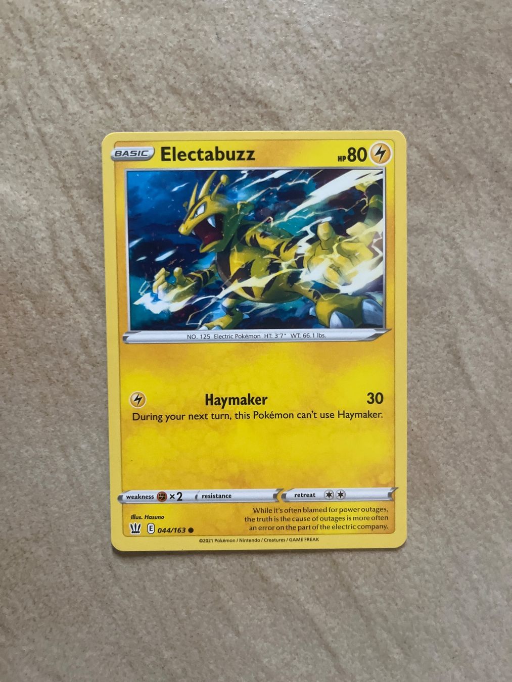 Pokémon Carte collezionabili: Carte Pokemon Electabuzz - Battle Styles - EN – Usato da Vernayaz venduto da Darkfrost