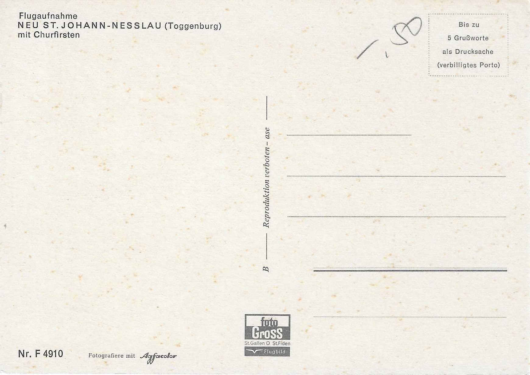 Cartoline postali: Neu St.Johann-Nesslau SG – Nuovo (secondo la descrizione) da Rothrist venduto da Stranglehold 1
