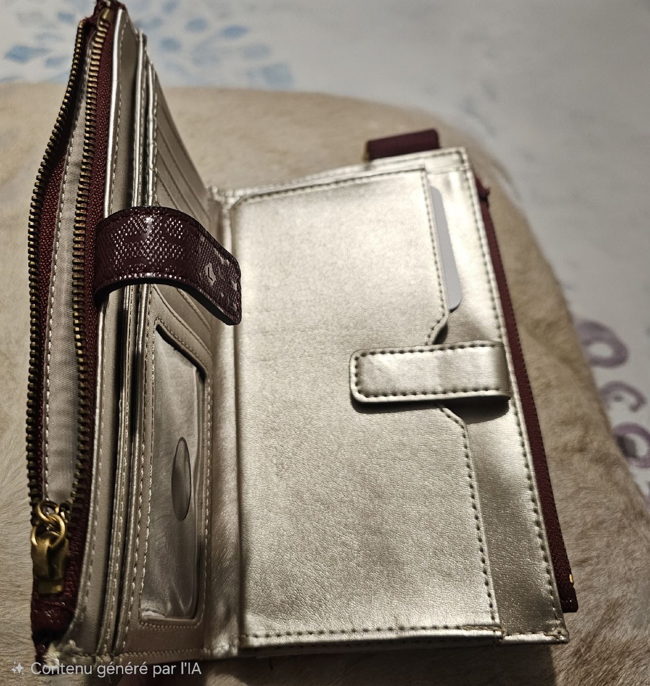 Guess Portamonete: Portefeuille GUESS bordeaux matelassé - Élégant et compact. – Nuovo e nell'imballaggio originale da HENNIEZ venduto da mjm_vp6n 3