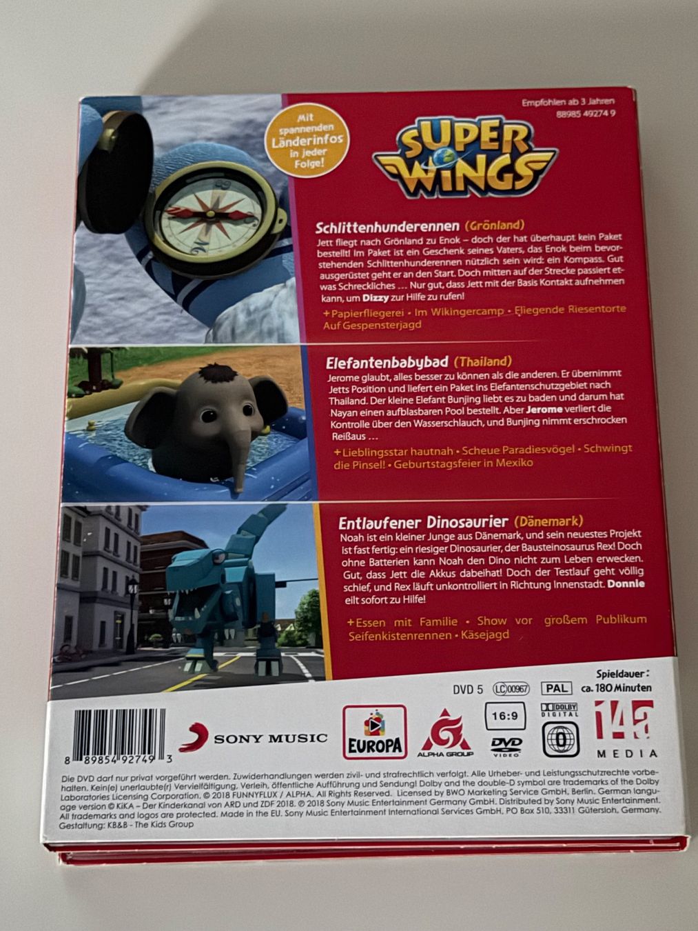 Tutti i DVDs: Super Wings Box 3 DVDs 15 Abenteuer in einer Box – Usato da Altstätten SG venduto da sheamus 1