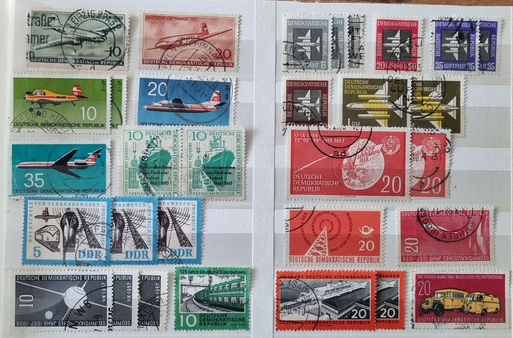 Tutti i francobolli: DDR Verkehr & Luftpost Briefmarkenlot – Usato da Thun venduto da yvonne.95