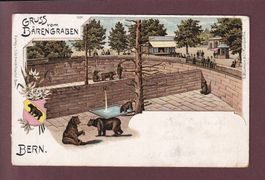 BERN - Gruss vom Bärengraben - Litho - 1903