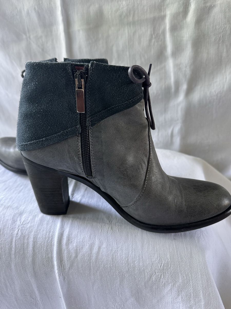 Scarpe da donna: Leder Stiefeletten blau nr 38 – Usato da Stabio venduto da MAARINAA 2