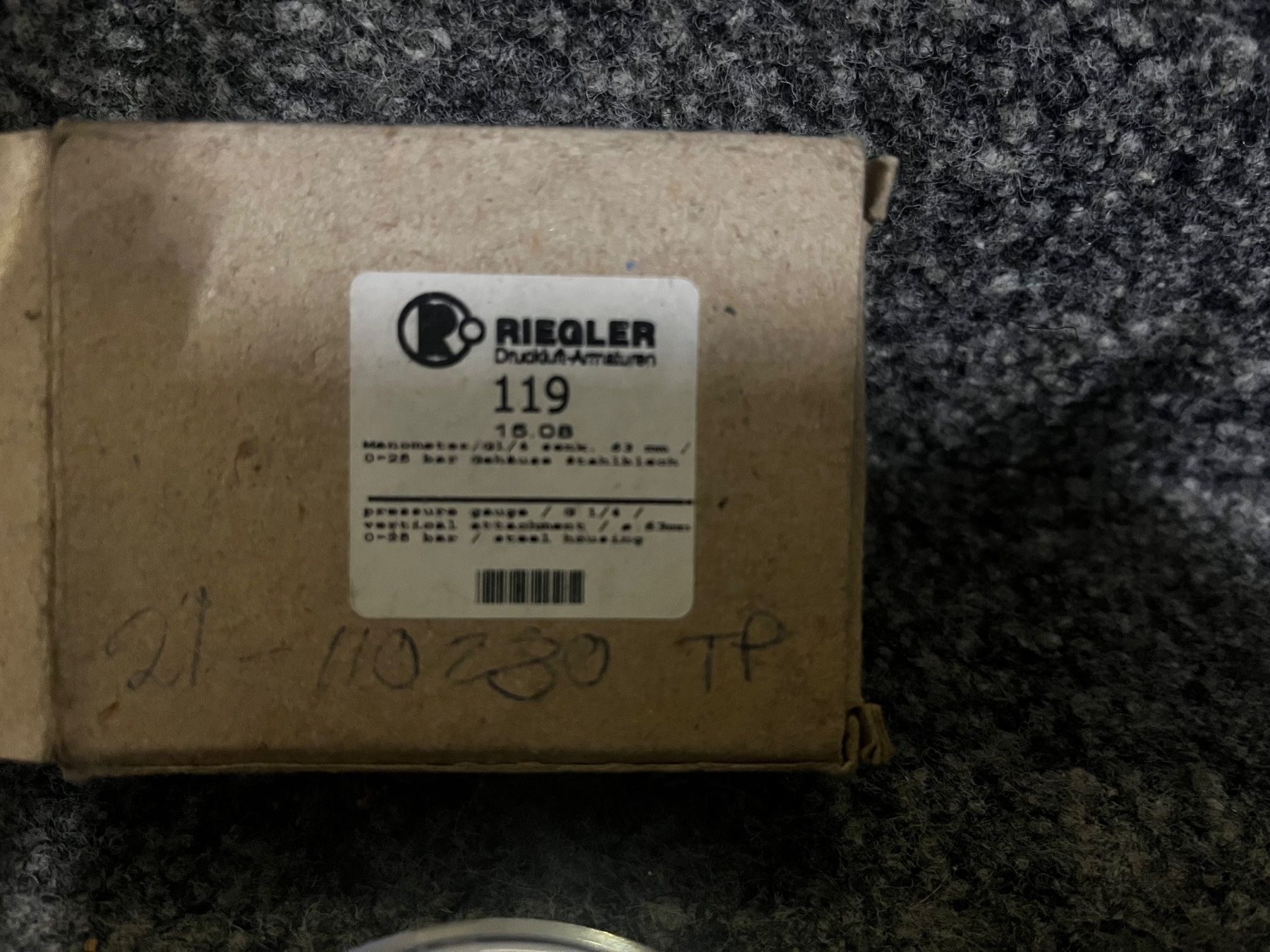 Misurare: Manometer Riegler – Nuovo e nell'imballaggio originale da Mühlethurnen venduto da Kolly225 4