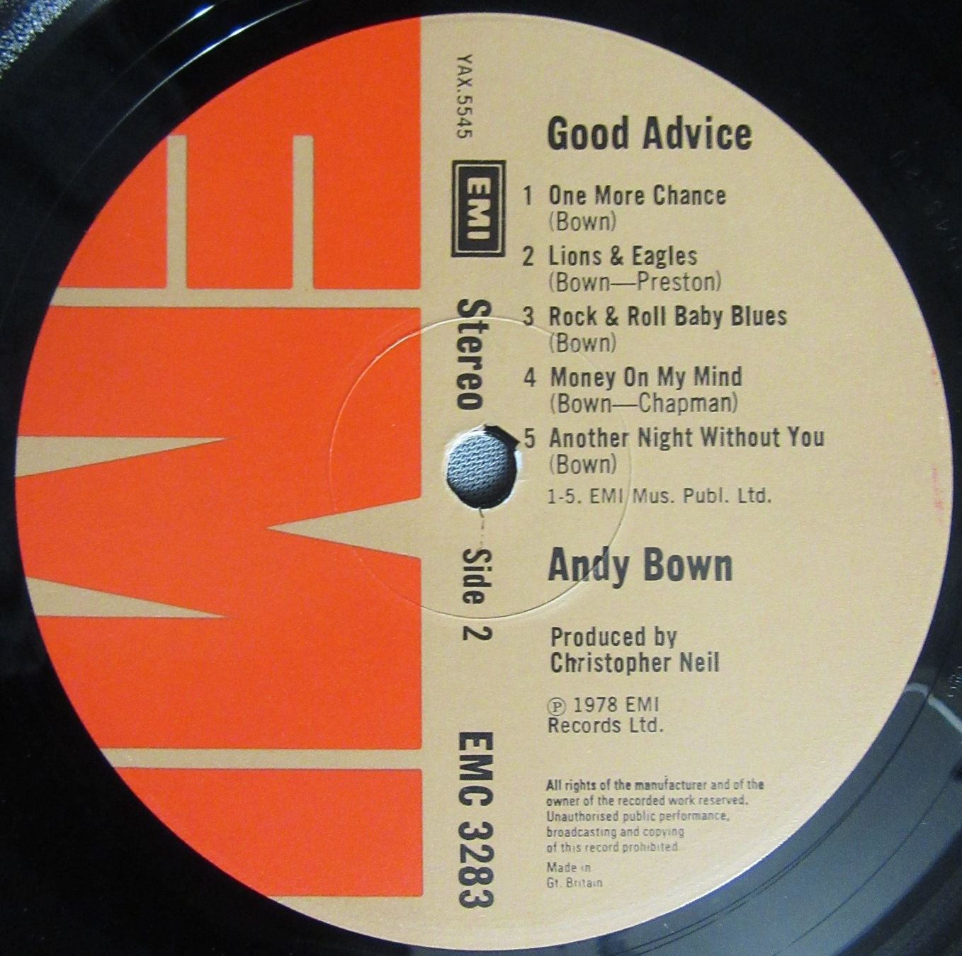 Dischi in vinile: Andy Bown - Good Advice - LP ab CHF 6.00 – Usato da Auenstein venduto da Padabimbim 5