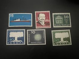 Deutsche Bundespost  1957 Mi. Nr. 257-62  *   (4937)