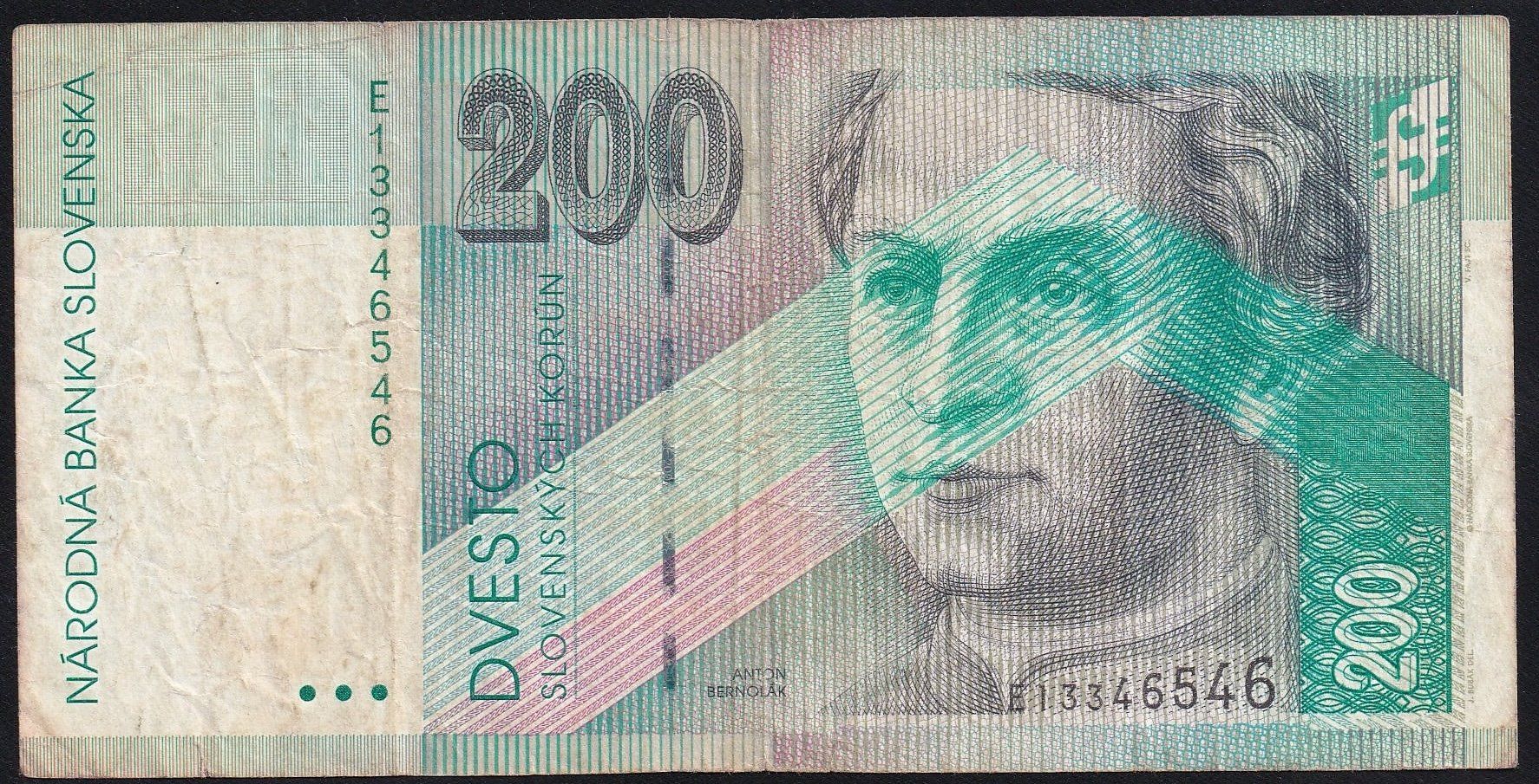 Billets de banque: Slowakei 200 Korun 1995 – D'occasion à Brugg AG par banknoten_muesli