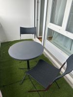 Balkon /Garten Tischset rund aus Metall mit 3 Stühlen