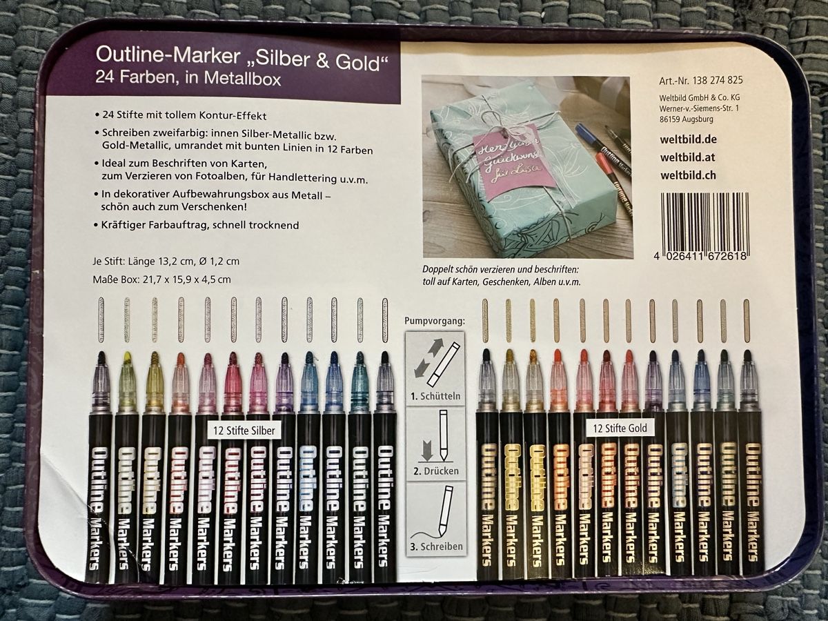 Stylos & Marker: Outline-Marker Set, 24 Farben – D'occasion à Präz par 9gi_f8xm 1