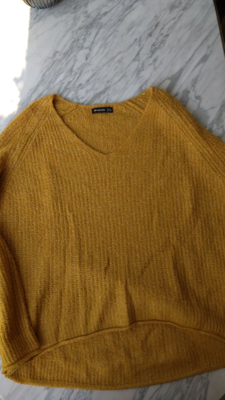 Stradivarius Maglioni & Felpe: Stradivarius Strickpullover, Gr. S, Senfgelb – Usato da Fislisbach venduto da Maieriisli25 3