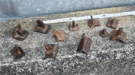11 antike EISENFORMEN von Giesserei handgeschmiedet?