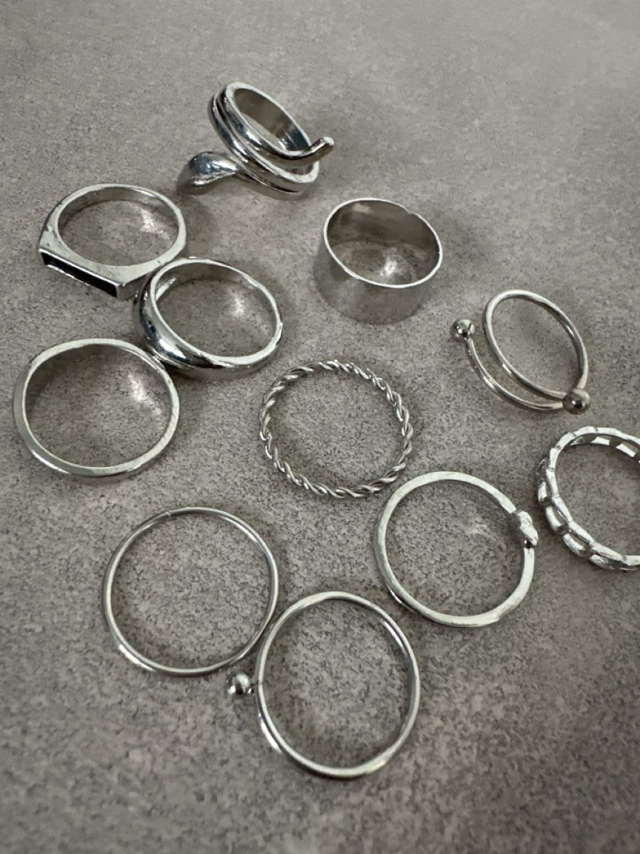 Ringe: 11 Ringe Set silberfarben guter Zustand – Neu (gemäss Beschreibung) aus Dietikon von vithya88 1