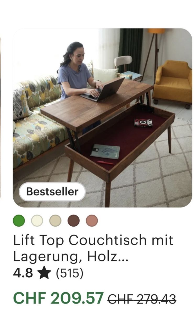 Scrivanie: Couchtisch und Arbeits-/Schreibtich – Nuovo (secondo la descrizione) da Liestal venduto da Pentae
