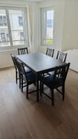 Black Dining Table and 6 Chairs