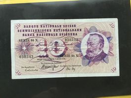 10 Franken nötli 7 März 1973