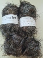 2x 50g + Rest Lang Yarns Starlet Braun Silber/Blau meliert