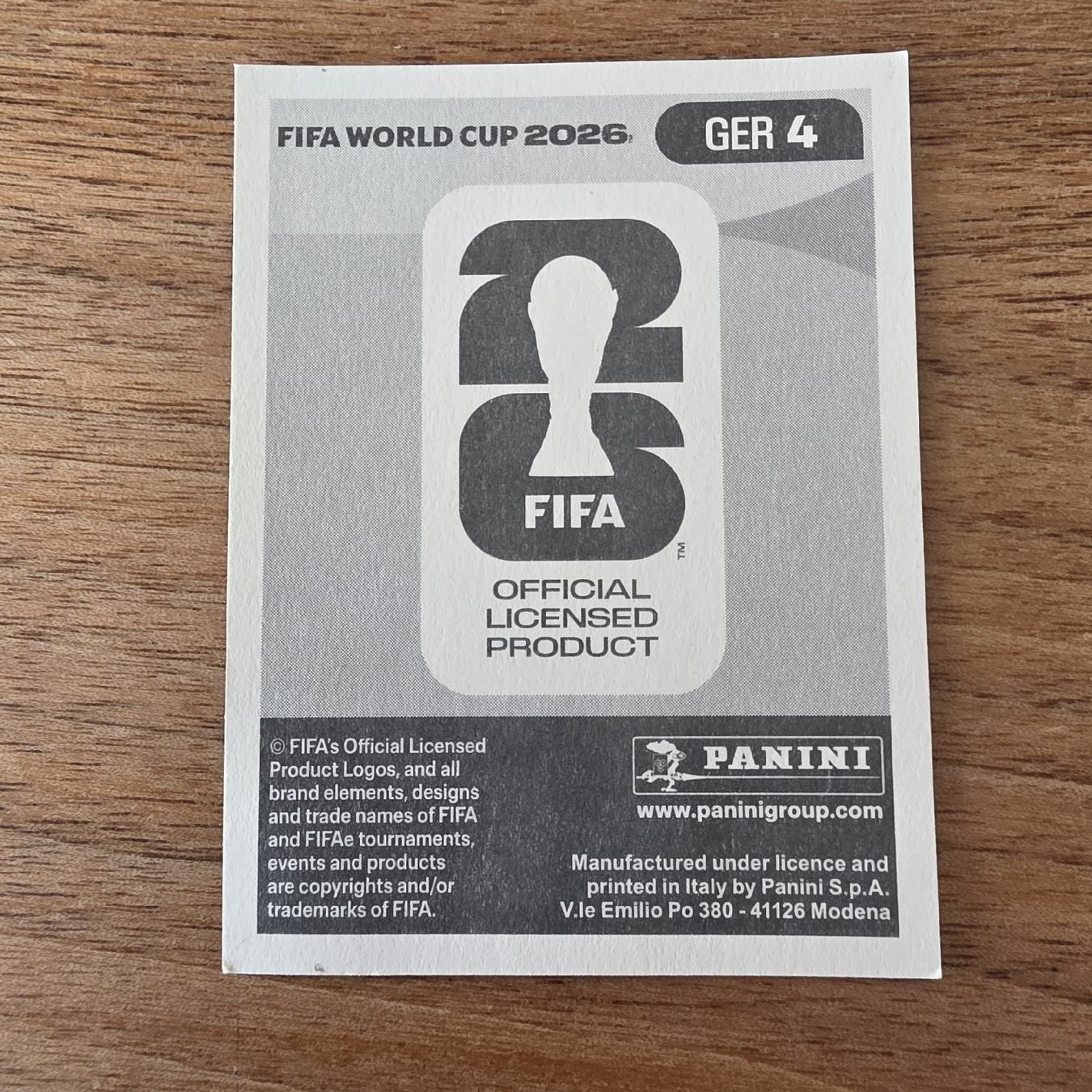 Panini Sammelbilder & Trading cards: Panini David Raum GER4 Silber Edition – Neu und originalverpackt aus Buchs AG von LogoParts 1