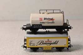 Märklin H0/AC Tank- und Güterwagen Eichhof /Divinol ohne OVP