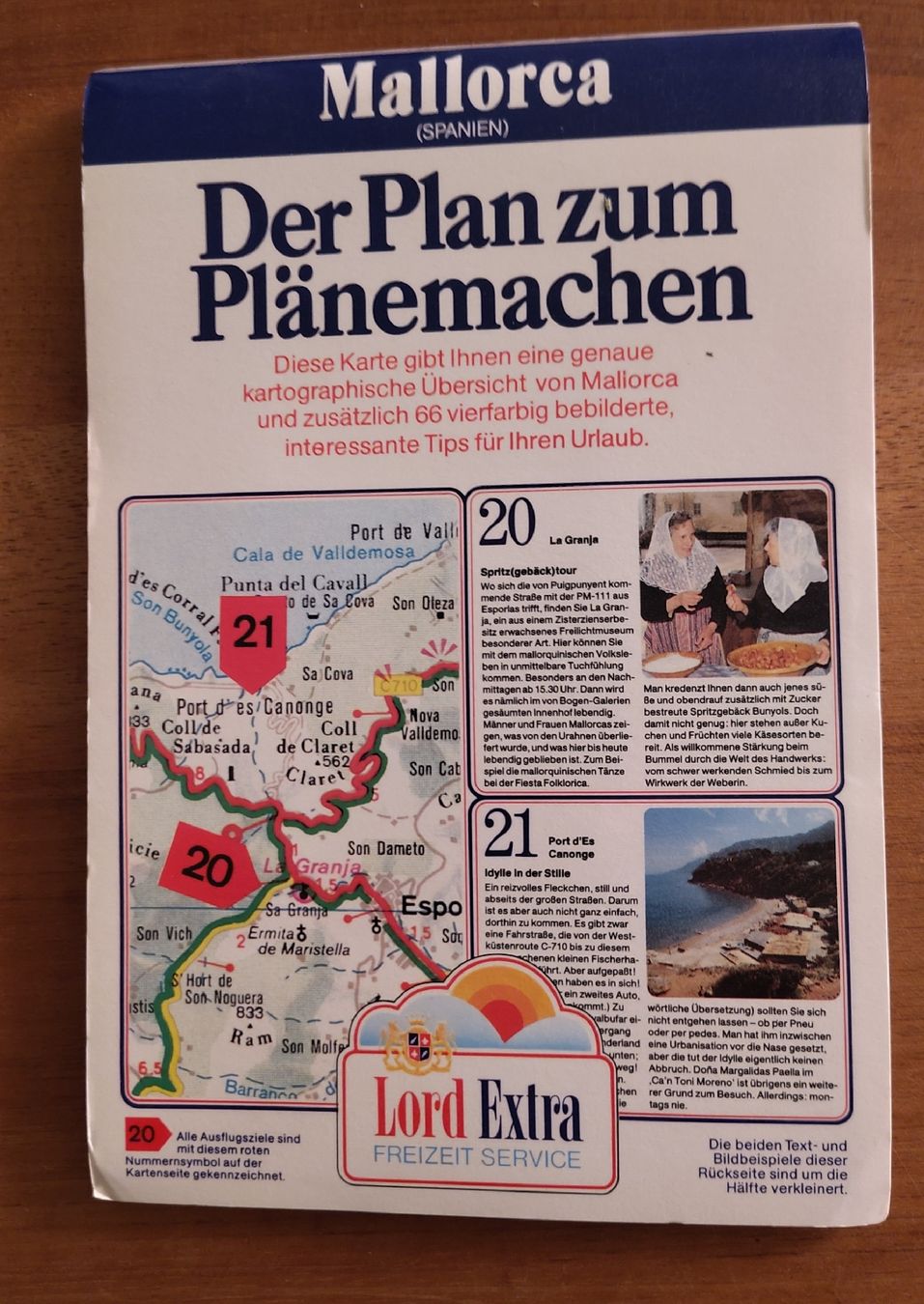 Cartine & Atlanti: Mallorca Freizeitkarte Lord Extra Freizeit Service  1984/85 – Usato da Zürich venduto da DieObjekte 1