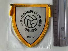 Vintage Fanion/Wimpel C-B-GRÜMPELTURNIER 1982 BRUGG