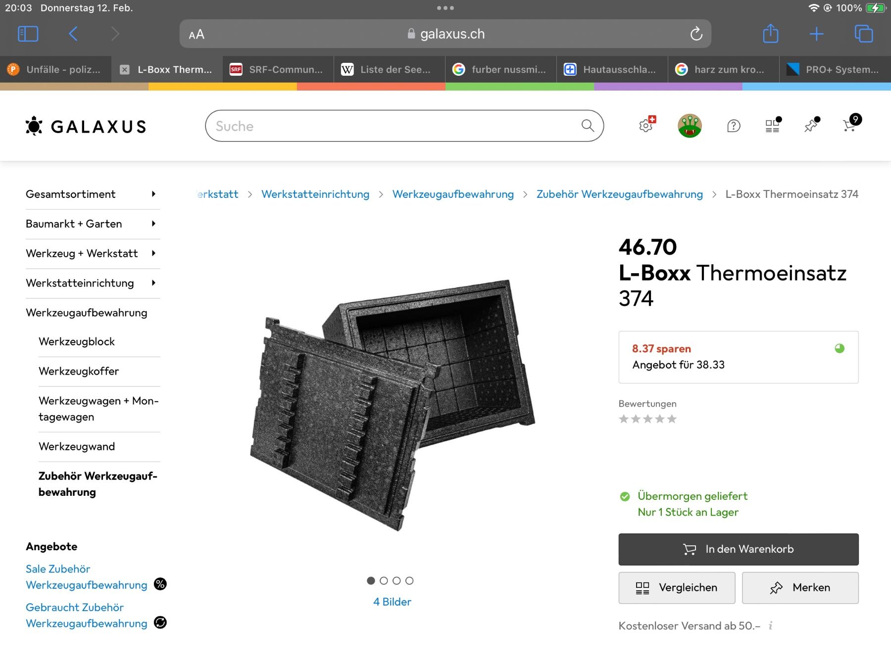 Casse di trasporto: L-Boxx Werkzeugkiste – Usato da Wil SG venduto da geschenkband 5