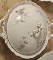 Servierschale mit Deckel Porzellan Blumenmuster gebraucht