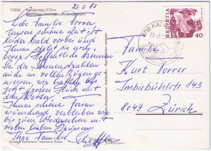 Cartes postales: Kandersteg mit Blümlisalp – D'occasion à Binningen par Mountainrider 1