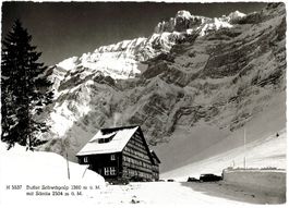 AR 63 Buffet SCHWÄGALP im Winter Säntis 1965 GF