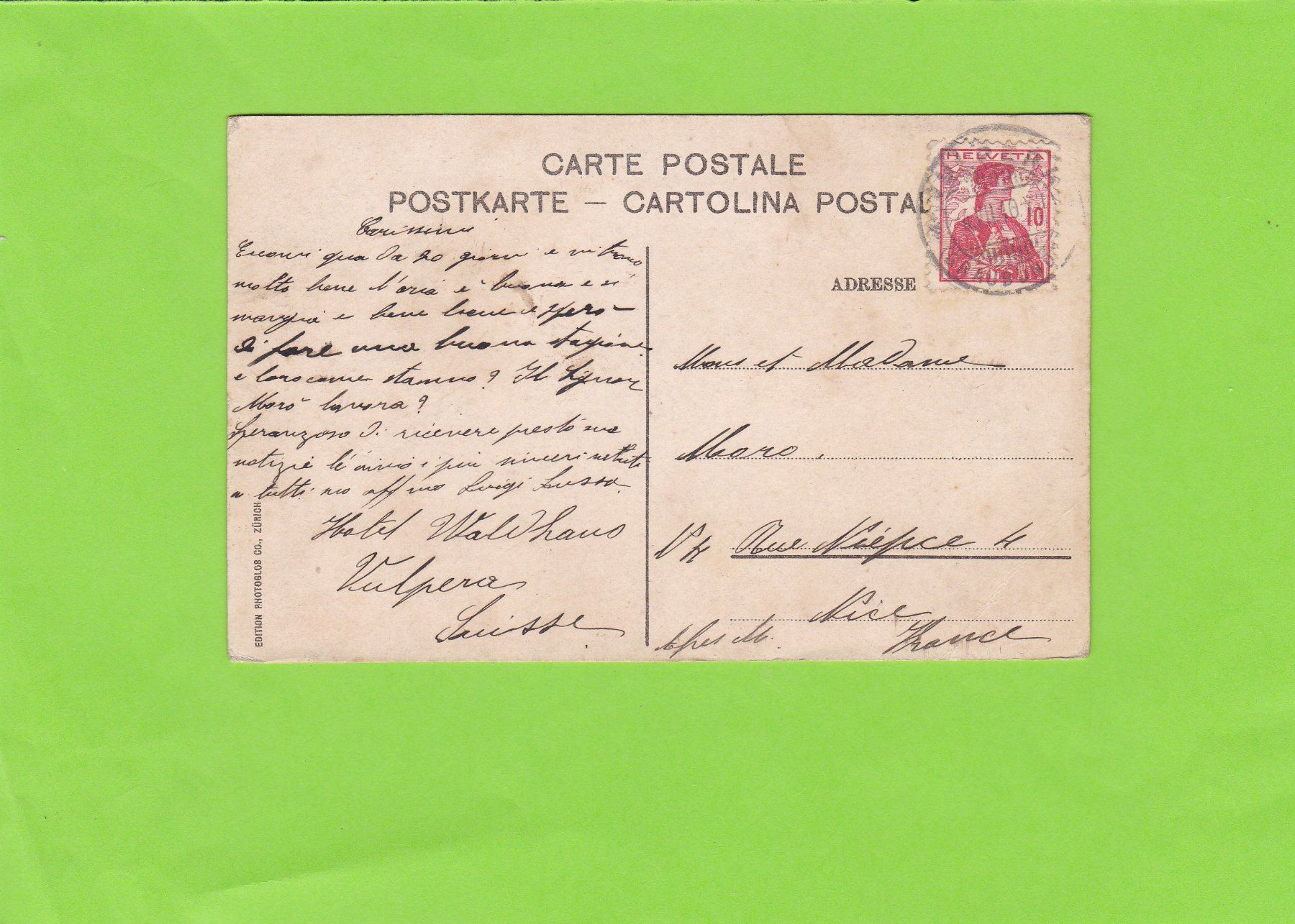 Cartoline postali: Vulpera – Usato da St. Peterzell venduto da neckertal 1