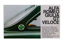 Alfa Romeo Giulia GT Veloce - Originalprospekt 1971