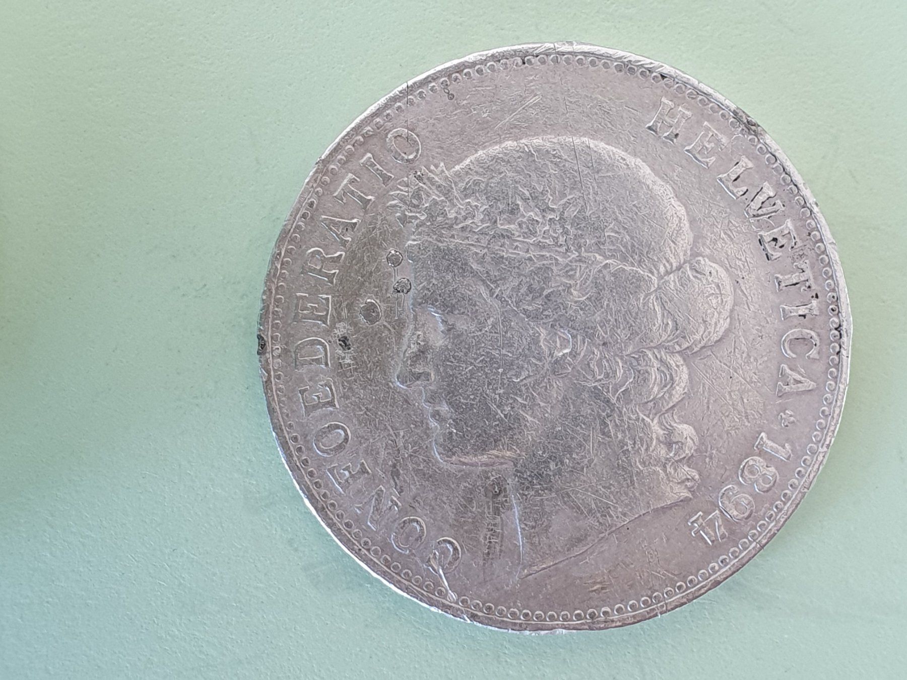 Alle Münzen: 5 Franken 1894  Super** ( Post A+ ) – Gebraucht aus luzern von Jrouge